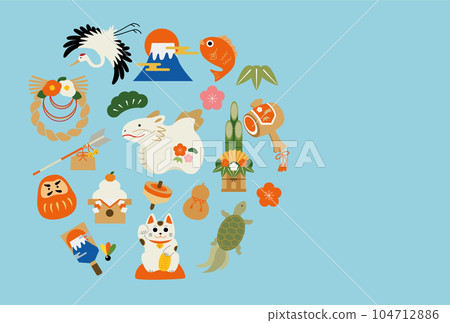2024 Year of the Dragon lucky New Year's card 2024 Year of the Dragon lucky New Year's card 104712886