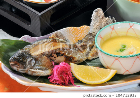 Japanese a la carte grilled fish 104712932