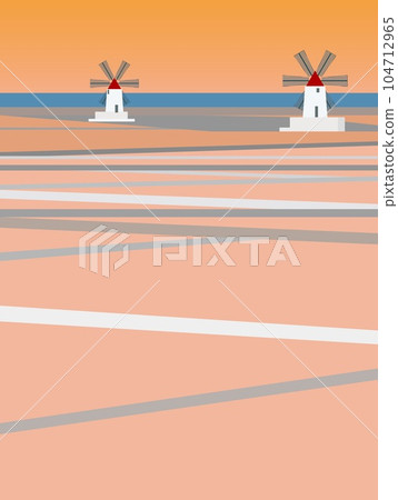 特拉帕尼 trapani Shioda 鹽水風車 mulini a vento 西西里島夜景 104712965