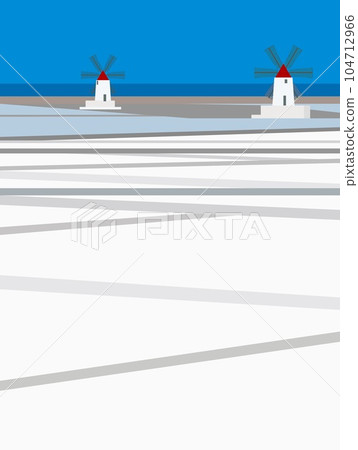 特拉帕尼 trapani Shiota 鹽水風車 mulini a vento 西西里島 意大利 104712966