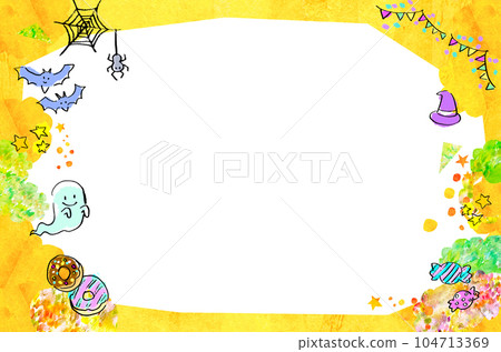 Pop Halloween frame background material Pop Halloween frame background material 104713369
