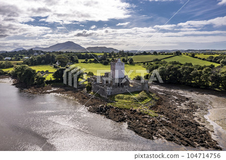 Aerial view of Castle Dow and Sheephaven Bay in Creeslough - County Donegal, Ireland Aerial view of Castle Dow and Sheephaven Bay in Creeslough - County Donegal, Ireland 104714756