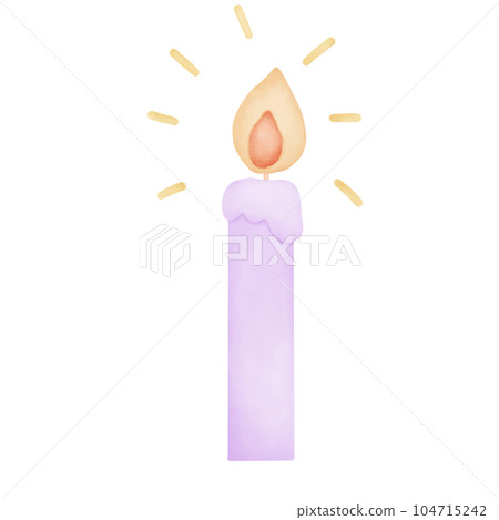 Candle watercolor Candle watercolor 104715242