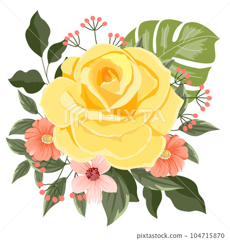 vector illustration of a bouquet of roses 104715870