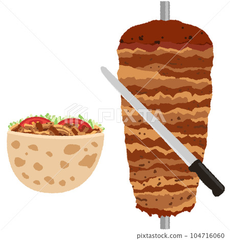 illustration of kebab 104716060