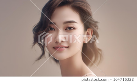 Mature Asian woman with natural makeup (AI generated image) Mature Asian woman with natural makeup (AI generated image) 104716328
