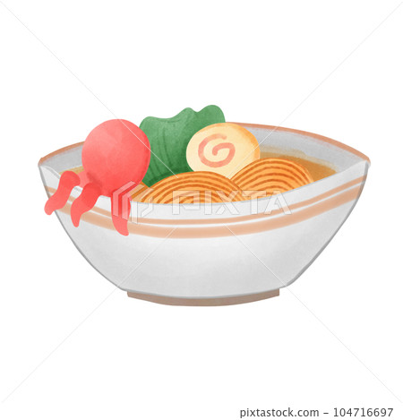 delicious seafood noodles hand draw 104716697