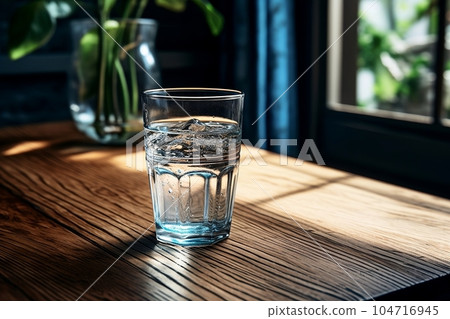 Transparent glass with water 104716945