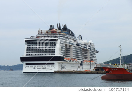 Luxury cruise ship MSC Bellissima calls at port 104717154
