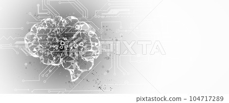 Abstract Artificial intelligence. Cloud computing. Machine learning. Technology web background. Virtual concept Abstract Artificial intelligence. Cloud computing. Machine learning. Technology web background. Virtual concept 104717289