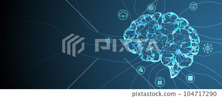 Abstract Artificial intelligence. Cloud computing. Machine learning. Technology web background. Virtual concept Abstract Artificial intelligence. Cloud computing. Machine learning. Technology web background. Virtual concept 104717290