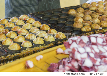 Takoyaki Flour Food Teppanyaki Stall Fair Octopus 104717305