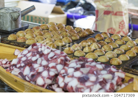 Takoyaki Flour Food Teppanyaki Stall Fair Octopus 104717309