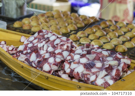 Takoyaki Flour Food Teppanyaki Stall Fair Octopus 104717310