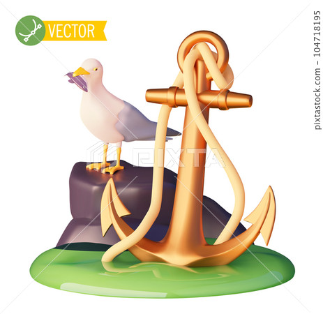 Vector sea trips and excursions icon 104718195