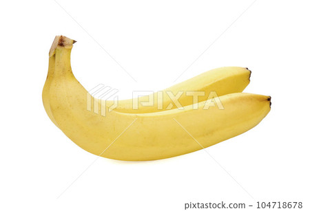 fresh banana isolated on white background. 104718678