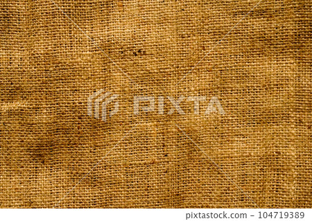 Sackcloth. Vintage fabric from the bag. Burlap texture. Sackcloth. Vintage fabric from the bag. Burlap texture. 104719389