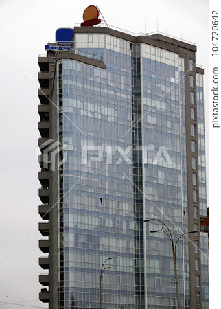 Kiev, Ukraine December 9, 2019: New high-rise buildings with high rental costs in the city of Kiev 104720642
