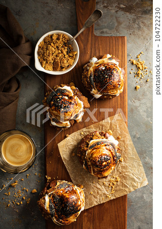 Smores donuts top view 104722230