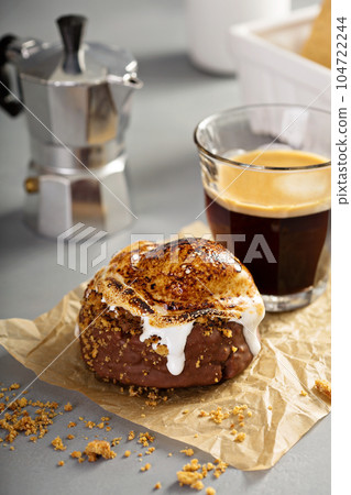 Smores donut with espresso Smores donut with espresso 104722244