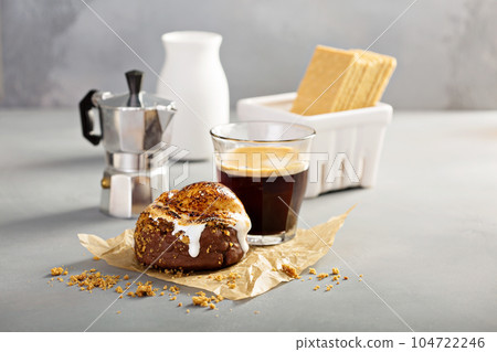 Smores donut with espresso Smores donut with espresso 104722246