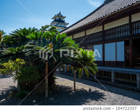 Summer blue sky and Kakegawa castle palace Summer blue sky and Kakegawa castle palace 104722357