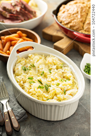 Colcannon, potatoes and cabbage dish Colcannon, potatoes and cabbage dish 104722440