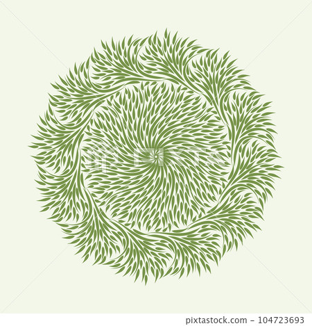 Isolated simple floral mandala. Vector ornamental illustration. Isolated simple floral mandala. Vector ornamental illustration. 104723693