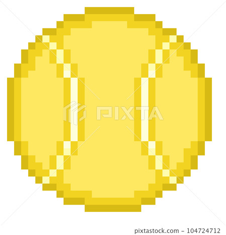 Pixel illustration of a tennis ball Pixel illustration of a tennis ball 104724712