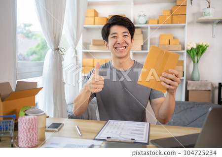 Empowering SMEs: Online Selling and Shipping for Small Business Owners, E-Commerce and Digital Commerce Concept. Empowering SMEs: Online Selling and Shipping for Small Business Owners, E-Commerce and Digital Commerce Concept. 104725234