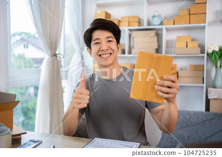 Empowering SMEs: Online Selling and Shipping for Small Business Owners, E-Commerce and Digital Commerce Concept. Empowering SMEs: Online Selling and Shipping for Small Business Owners, E-Commerce and Digital Commerce Concept. 104725235