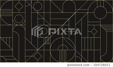 Gold black luxury abstract geometry invitation card. 104726051