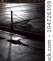 Wet late night asphalt after rain 104726309