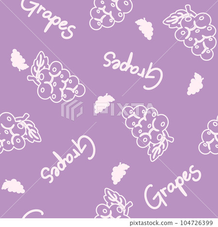 Grapes berry seamless pattern with word label vector illustration. Autumn style for clothes, wrapping paper, print. For kids, kiddie design Grapes berry seamless pattern with word label vector illustration. Autumn style for clothes, wrapping paper, print. For kids, kiddie design 104726399