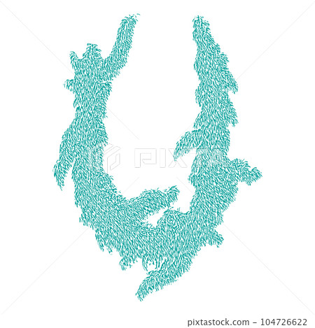 Bizarre decorative letter.Art font. Bizarre decorative letter.Art font. 104726622