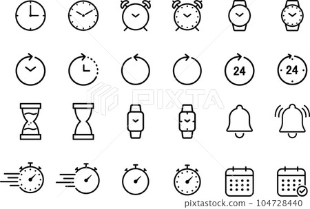 Time line drawing icon set 104728440