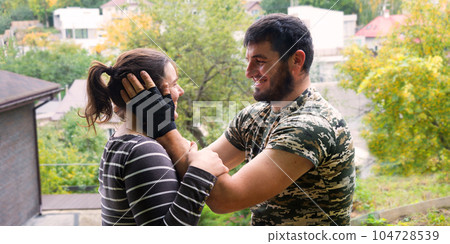 Meeting with a returned soldier Meeting with a returned soldier 104728539