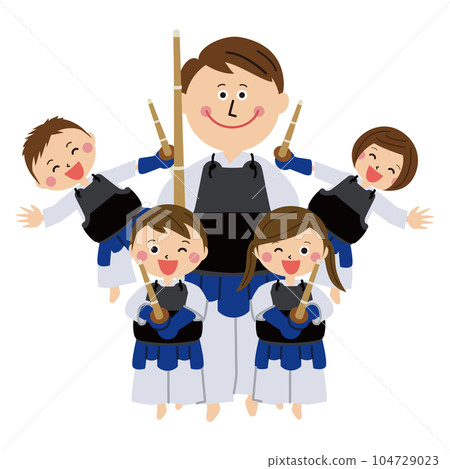 流行兒童、劍道課、男老師和男孩女孩 104729023