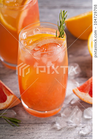 Citrus cocktail with grapefruit and orange Citrus cocktail with grapefruit and orange 104729708