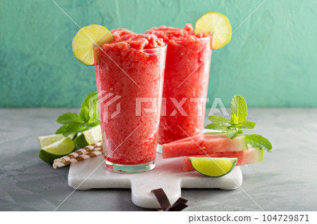 Watermelon slushie with lime Watermelon slushie with lime 104729871