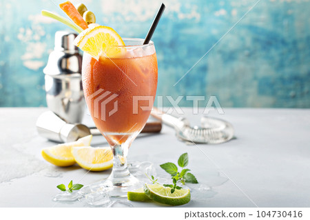 Cold refreshing Bloody Mary Cold refreshing Bloody Mary 104730416