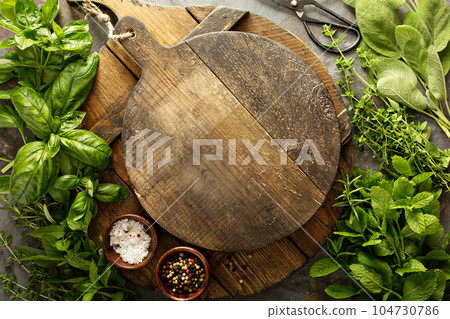 Cooking with fresh herbs Cooking with fresh herbs 104730786