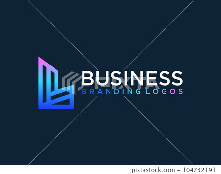 Monogram L logo letter hipster, isometric shape LL emblem 3D parallel thin line, linear initials typography design. Monogram L logo letter hipster, isometric shape LL emblem 3D parallel thin line, linear initials typography design. 104732191