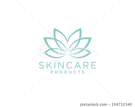 Abstract elegant leaf flower logo icon vector design. Universal creative premium symbol. Graceful jewel boutique vector sign. 104732340