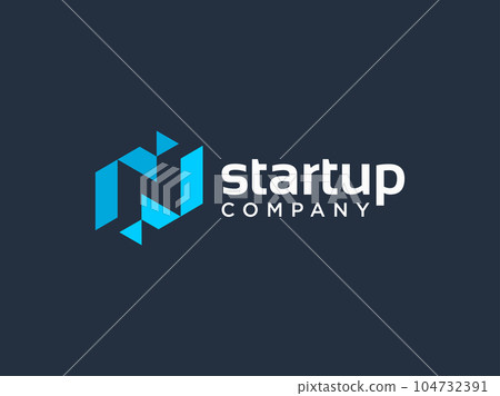 Letter N logo icon design template elements - Stock Illustration ...