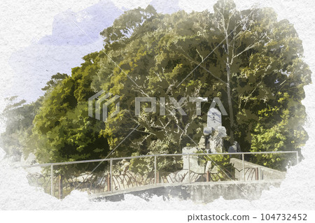 Watercolor style Aioi City Port Park Legend of Empress Jingu Aioi City, Hyogo Prefecture Watercolor style Aioi City Port Park Legend of Empress Jingu Aioi City, Hyogo Prefecture 104732452
