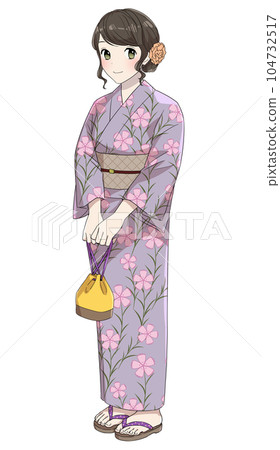 穿著浴衣的女人 穿著浴衣的女人 104732517