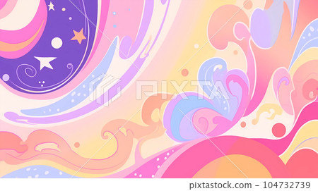 唯美的抽象艺术感多彩的花纹背景 104732739