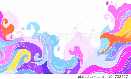 唯美的抽象艺术感多彩的花纹背景 104732757