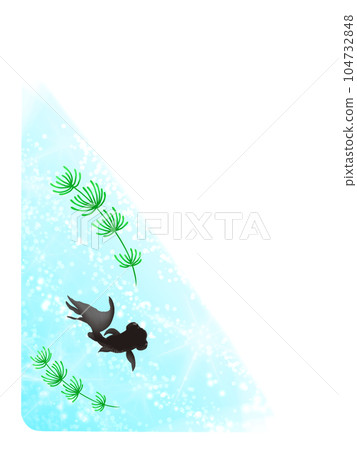 德梅根優雅地游泳夏季賀卡 104732848